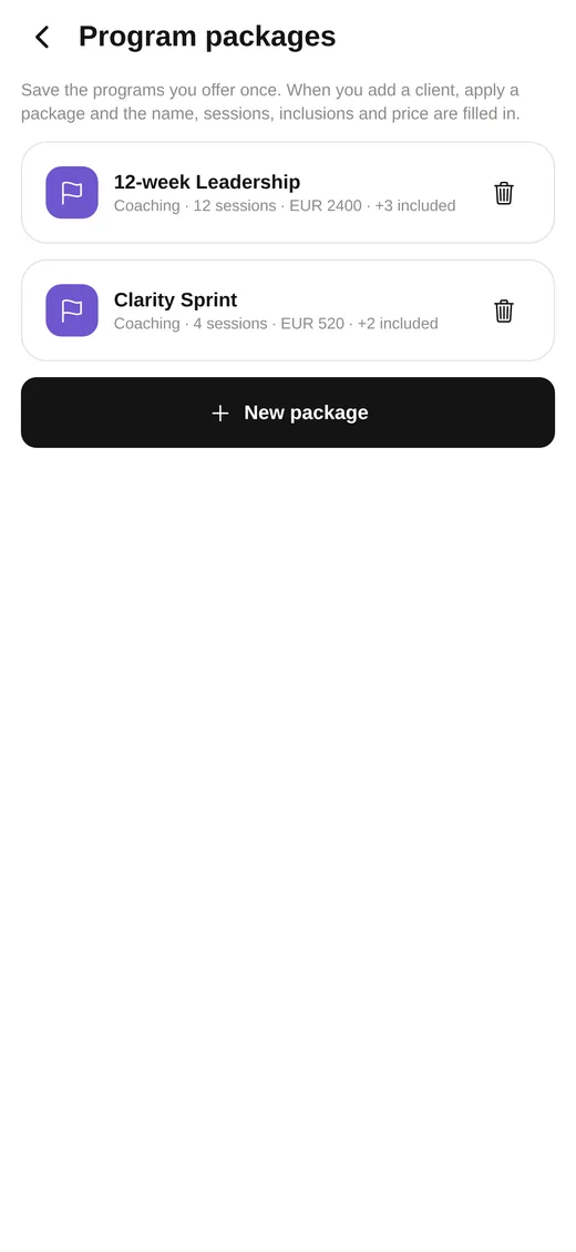 Program packages
